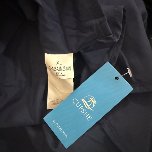 Cupshe Dark Blue Floral Long Sleeves Chiffon Tiered Ruffle Mini Dress SKU 0020 - Picture 10 of 13